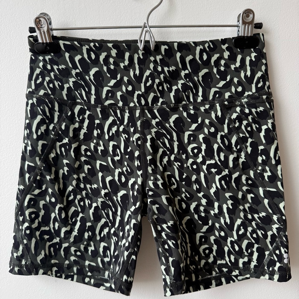 Sweaty Betty Leopard Print Athletic Shorts, Size S